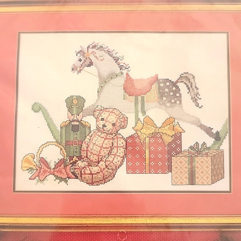 Vintage Christmas Cross Stitch Kit Toys of Yesteryear  by Jean Farish Janlynn